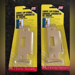 Mag Security 5" Brass Finish SECURITY LIP STRIKE DOOR HARDWARE 4 7/8" Lip 721-B.